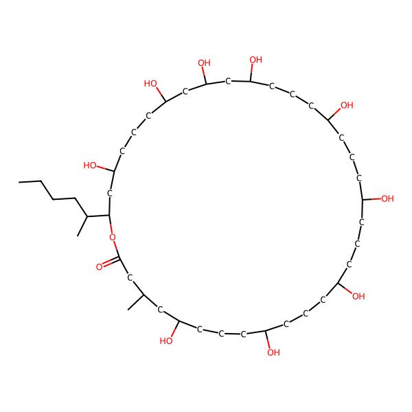 2D Structure of (4R,6R,10R,14S,18S,22R,26S,28S,30S,34S,36R)-36-[(2S)-hexan-2-yl]-6,10,14,18,22,26,28,30,34-nonahydroxy-4-methyl-oxacyclohexatriacontan-2-one