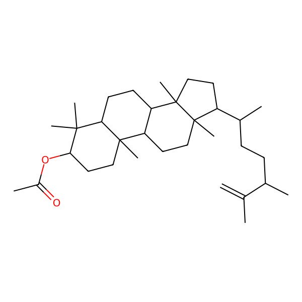 2D Structure of [(3R,5R,8R,9S,10R,13R,14S,17R)-17-[(2R,5S)-5,6-dimethylhept-6-en-2-yl]-4,4,10,13,14-pentamethyl-2,3,5,6,7,8,9,11,12,15,16,17-dodecahydro-1H-cyclopenta[a]phenanthren-3-yl] acetate