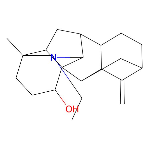 2D Structure of (1R,2S,3S,5R,8R,9S,10S,13R,16R,17S)-11-ethyl-13-methyl-4-methylidene-11-azahexacyclo[7.7.2.12,5.01,10.03,8.013,17]nonadecan-16-ol