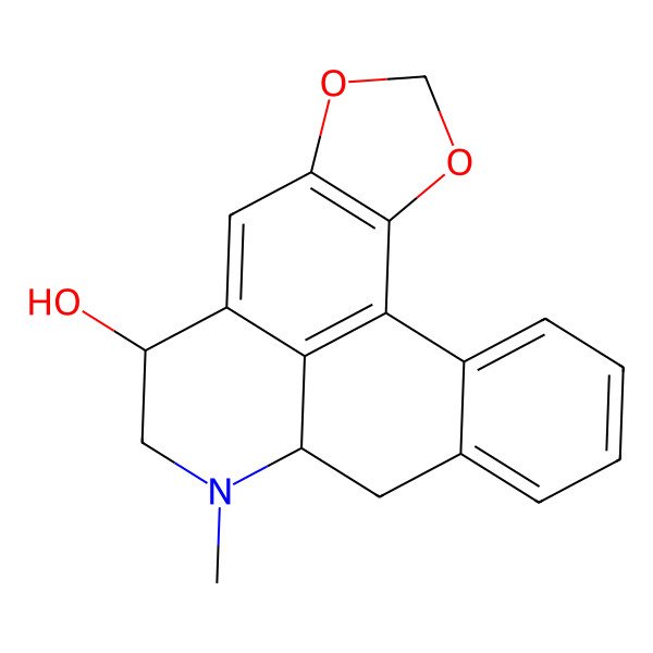 2D Structure of 11-Methyl-3,5-dioxa-11-azapentacyclo[10.7.1.02,6.08,20.014,19]icosa-1(20),2(6),7,14,16,18-hexaen-9-ol