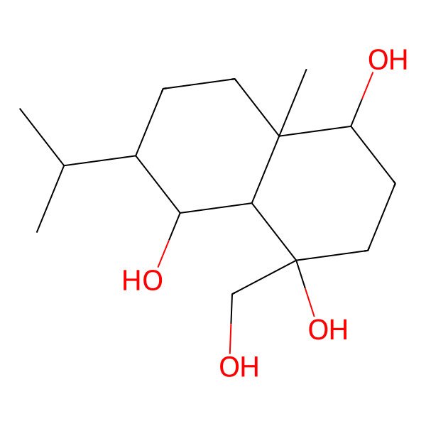 2D Structure of (1R,4S,4aS,5S,6S,8aR)-4-(hydroxymethyl)-8a-methyl-6-propan-2-yl-1,2,3,4a,5,6,7,8-octahydronaphthalene-1,4,5-triol