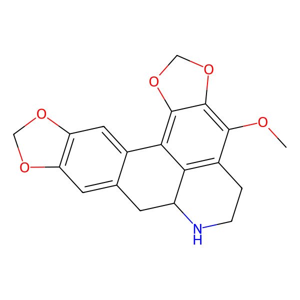 2D Structure of (12R)-17-methoxy-5,7,19,21-tetraoxa-13-azahexacyclo[10.10.1.02,10.04,8.016,23.018,22]tricosa-1(22),2,4(8),9,16(23),17-hexaene
