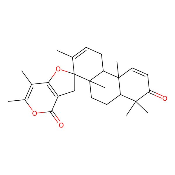 2D Structure of 1',1',4'a,6,7,7',8'a-heptamethylspiro[3H-furo[3,2-c]pyran-2,8'-5,9,10,10a-tetrahydro-4bH-phenanthrene]-2',4-dione