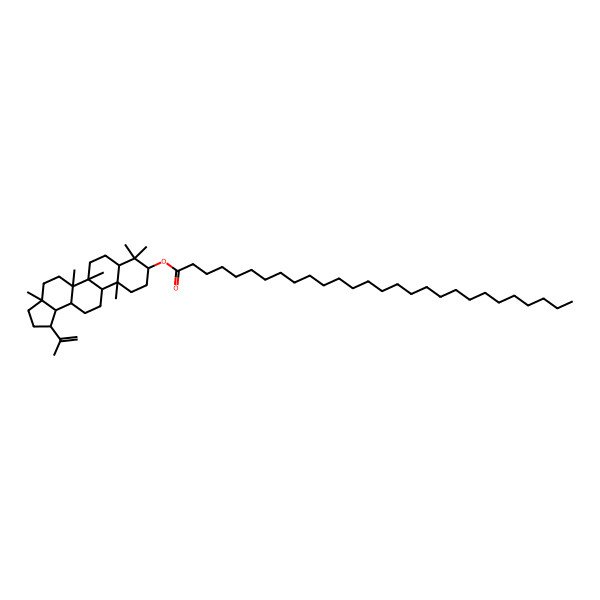2D Structure of (3a,5a,5b,8,8,11a-Hexamethyl-1-prop-1-en-2-yl-1,2,3,4,5,6,7,7a,9,10,11,11b,12,13,13a,13b-hexadecahydrocyclopenta[a]chrysen-9-yl) octacosanoate