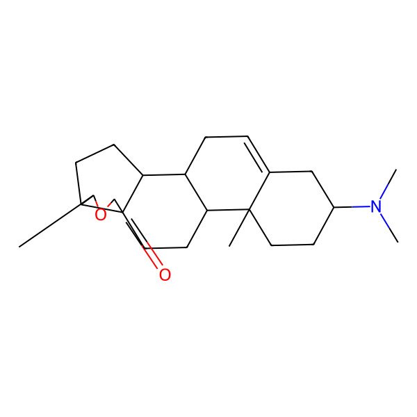 2D Structure of (1R,2S,5S,6R,9R,12S,13R,16R)-16-(dimethylamino)-6,13-dimethyl-7-oxapentacyclo[10.8.0.02,9.05,9.013,18]icos-18-en-8-one