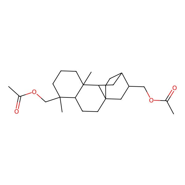 2D Structure of [(1R,4S,5R,9S,10R,12S,13R)-5-(acetyloxymethyl)-5,9-dimethyl-13-tetracyclo[10.2.2.01,10.04,9]hexadecanyl]methyl acetate