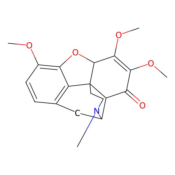 2D Structure of (4S,4aS,7aS,12bR)-6,7,9-trimethoxy-3-methyl-1,2,4,4a,7a,13-hexahydro-4,12-methanobenzofuro[3,2-e]isoquinolin-5-one
