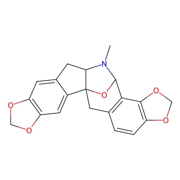 2D Structure of 13-Methyl-5,7,17,19,25-pentaoxa-13-azaheptacyclo[12.10.1.01,12.02,10.04,8.015,23.016,20]pentacosa-2,4(8),9,15(23),16(20),21-hexaene