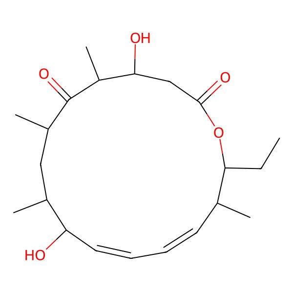 2D Structure of (4S,5S,7S,9R,10S,11E,13E,15S,16R)-16-ethyl-4,10-dihydroxy-5,7,9,15-tetramethyl-1-oxacyclohexadeca-11,13-diene-2,6-dione