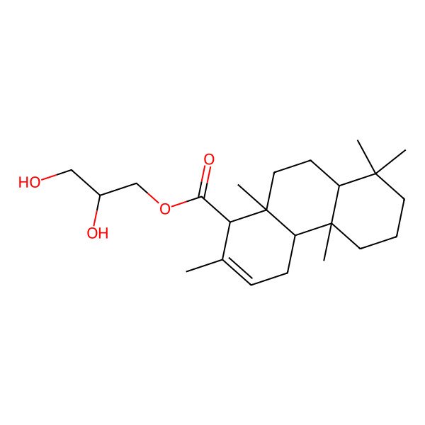 2D Structure of [(2R)-2,3-dihydroxypropyl] (1R,4aR,4bS,8aS,10aR)-2,4b,8,8,10a-pentamethyl-4,4a,5,6,7,8a,9,10-octahydro-1H-phenanthrene-1-carboxylate
