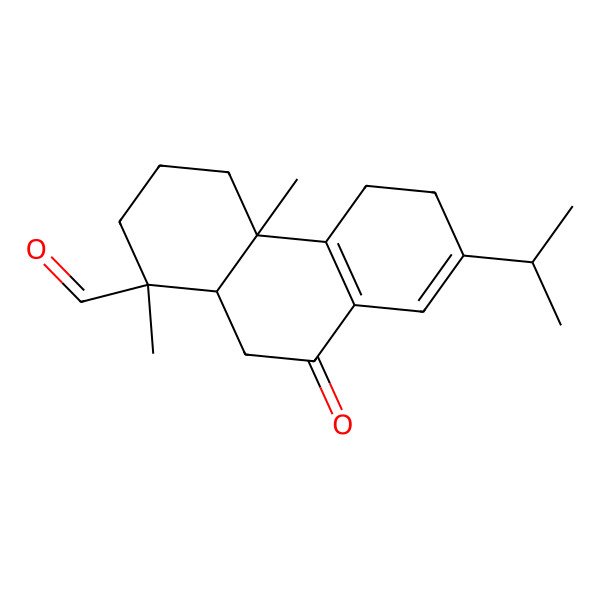 2D Structure of (1S,4aS,10aR)-1,4a-dimethyl-9-oxo-7-propan-2-yl-3,4,5,6,10,10a-hexahydro-2H-phenanthrene-1-carbaldehyde