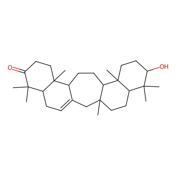 2D Structure of (1S,6R,11R,12S,15R,16R,19S,21S)-19-hydroxy-1,7,7,11,16,20,20-heptamethylpentacyclo[13.8.0.03,12.06,11.016,21]tricos-3-en-8-one