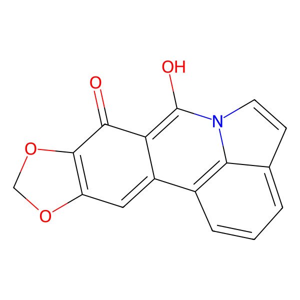 2D Structure of 11-Hydroxy-5,7-dioxa-12-azapentacyclo[10.6.1.02,10.04,8.015,19]nonadeca-1(18),2,4(8),10,13,15(19),16-heptaen-9-one