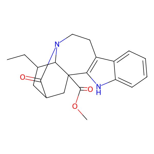 2D Structure of methyl (1S,15R,17S,18S)-17-ethyl-14-oxo-3,13-diazapentacyclo[13.3.1.02,10.04,9.013,18]nonadeca-2(10),4,6,8-tetraene-1-carboxylate