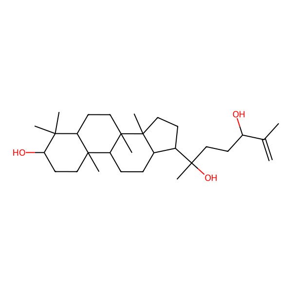 2D Structure of (2S,5R)-2-[(3S,5R,8R,9R,10R,13R,14R,17S)-3-hydroxy-4,4,8,10,14-pentamethyl-2,3,5,6,7,9,11,12,13,15,16,17-dodecahydro-1H-cyclopenta[a]phenanthren-17-yl]-6-methylhept-6-ene-2,5-diol