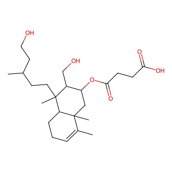 2D Structure of 4-[[3-(Hydroxymethyl)-4-(5-hydroxy-3-methylpentyl)-4,8,8a-trimethyl-1,2,3,4a,5,6-hexahydronaphthalen-2-yl]oxy]-4-oxobutanoic acid
