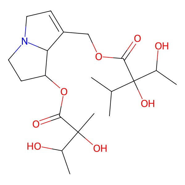 2D Structure of [7-(2,3-dihydroxy-2-methylbutanoyl)oxy-5,6,7,8-tetrahydro-3H-pyrrolizin-1-yl]methyl 2-hydroxy-2-(1-hydroxyethyl)-3-methylbutanoate