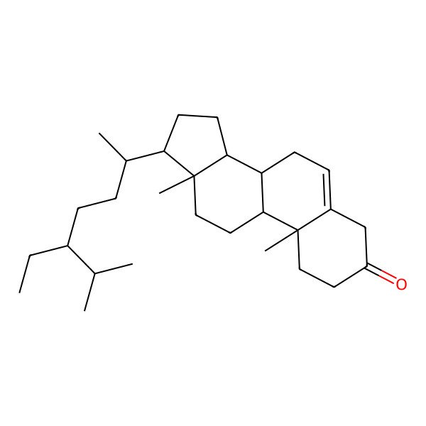 2D Structure of (8S,9S,10R,13R,14S)-17-[(2R,5R)-5-ethyl-6-methylheptan-2-yl]-10,13-dimethyl-1,2,4,7,8,9,11,12,14,15,16,17-dodecahydrocyclopenta[a]phenanthren-3-one