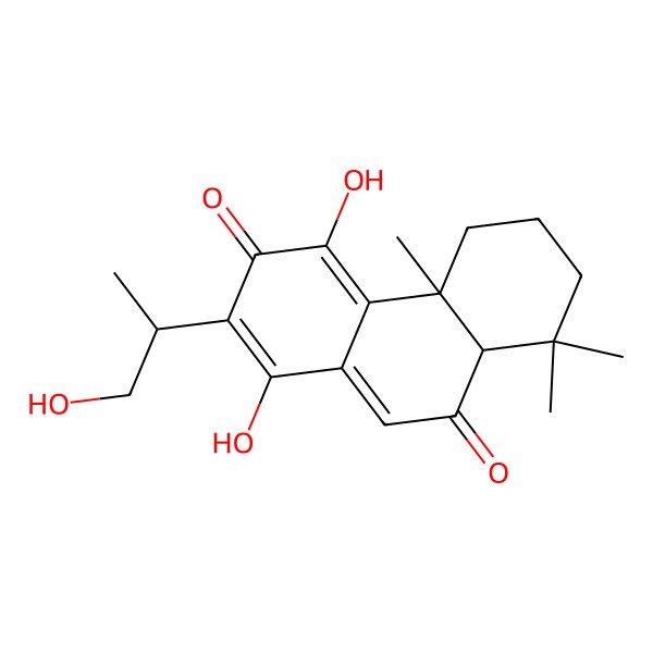 2D Structure of (4bS,8aS)-1,4-dihydroxy-2-[(2S)-1-hydroxypropan-2-yl]-4b,8,8-trimethyl-5,6,7,8a-tetrahydrophenanthrene-3,9-dione