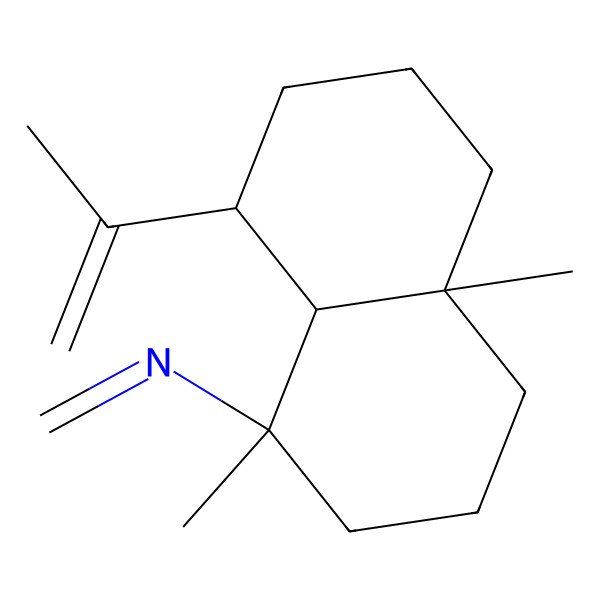 2D Structure of N-[(1R,4aS,8S,8aR)-1,4a-dimethyl-8-prop-1-en-2-yl-2,3,4,5,6,7,8,8a-octahydronaphthalen-1-yl]methanimine