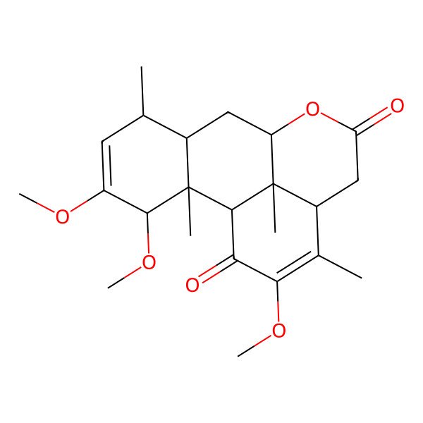 2D Structure of (1S,2S,3R,6S,7S,9R,13R,17S)-3,4,15-trimethoxy-2,6,14,17-tetramethyl-10-oxatetracyclo[7.7.1.02,7.013,17]heptadeca-4,14-diene-11,16-dione