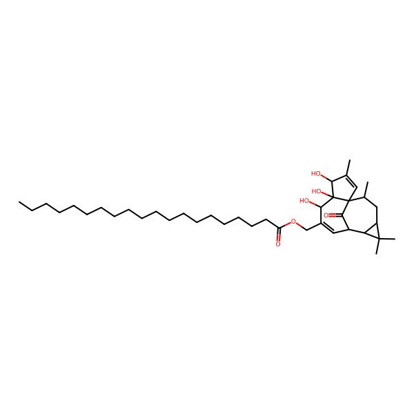 2D Structure of (4,5,6-Trihydroxy-3,11,11,14-tetramethyl-15-oxo-7-tetracyclo[7.5.1.01,5.010,12]pentadeca-2,7-dienyl)methyl icosanoate