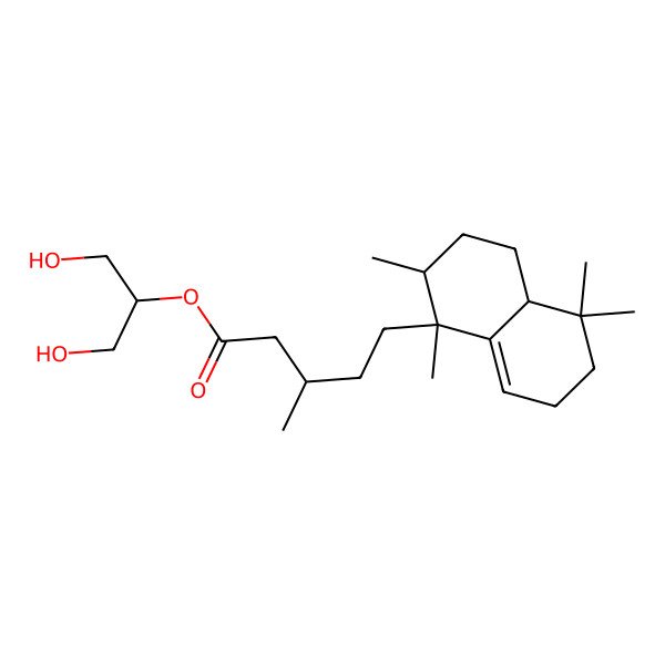 2D Structure of 1,3-Dihydroxypropan-2-yl 3-methyl-5-(1,2,5,5-tetramethyl-2,3,4,4a,6,7-hexahydronaphthalen-1-yl)pentanoate