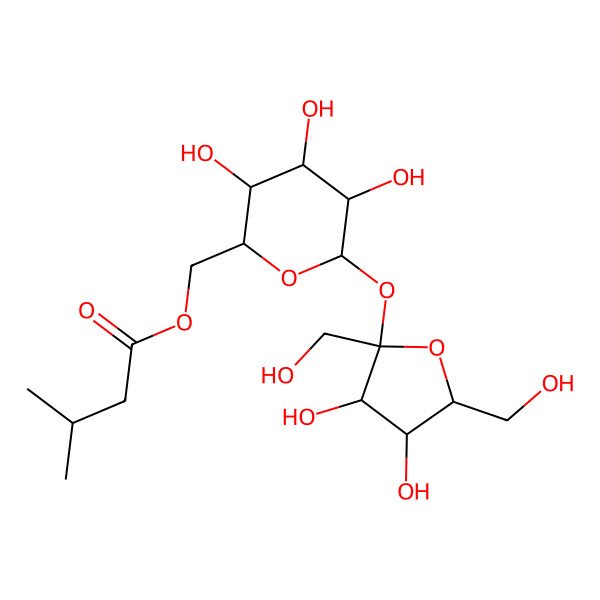 2D Structure of [6-[3,4-Dihydroxy-2,5-bis(hydroxymethyl)oxolan-2-yl]oxy-3,4,5-trihydroxyoxan-2-yl]methyl 3-methylbutanoate