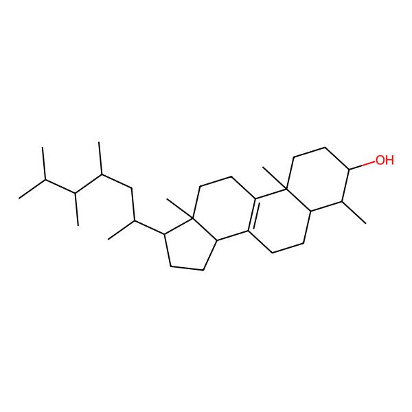 2D Structure of (3S,4S,5S,10S,13R,14R,17R)-4,10,13-trimethyl-17-[(2R,4R,5S)-4,5,6-trimethylheptan-2-yl]-2,3,4,5,6,7,11,12,14,15,16,17-dodecahydro-1H-cyclopenta[a]phenanthren-3-ol