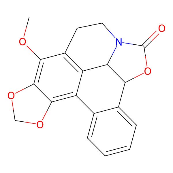 2D Structure of 7-Methoxy-3,5,13-trioxa-11-azahexacyclo[9.9.2.02,6.08,21.014,22.015,20]docosa-1,6,8(21),15,17,19-hexaen-12-one