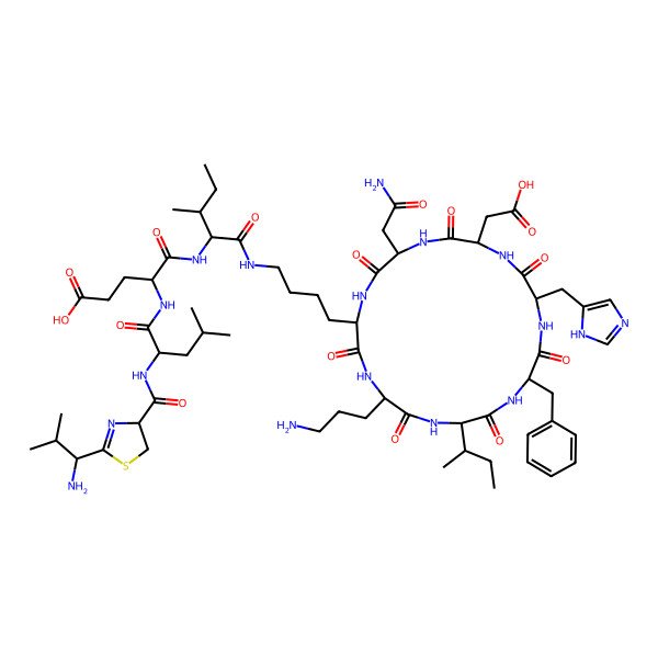 2D Structure of Bacitracin B1