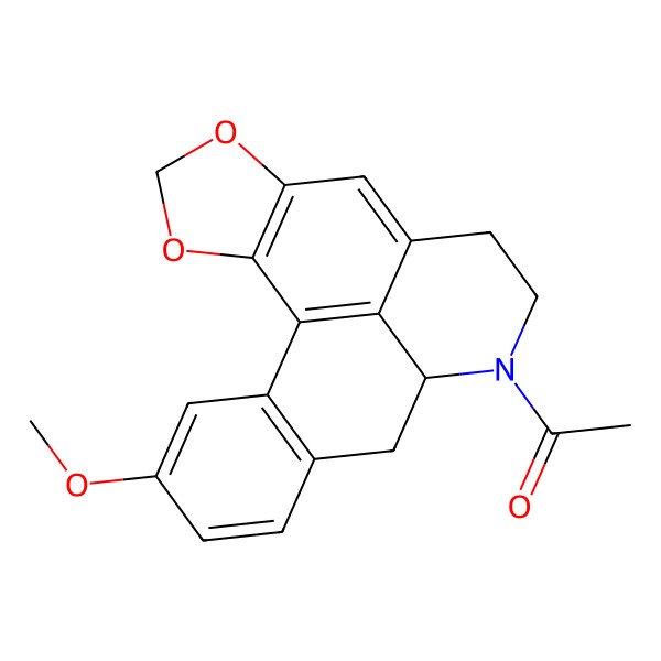 2D Structure of 1-(17-Methoxy-3,5-dioxa-11-azapentacyclo[10.7.1.02,6.08,20.014,19]icosa-1(20),2(6),7,14(19),15,17-hexaen-11-yl)ethanone
