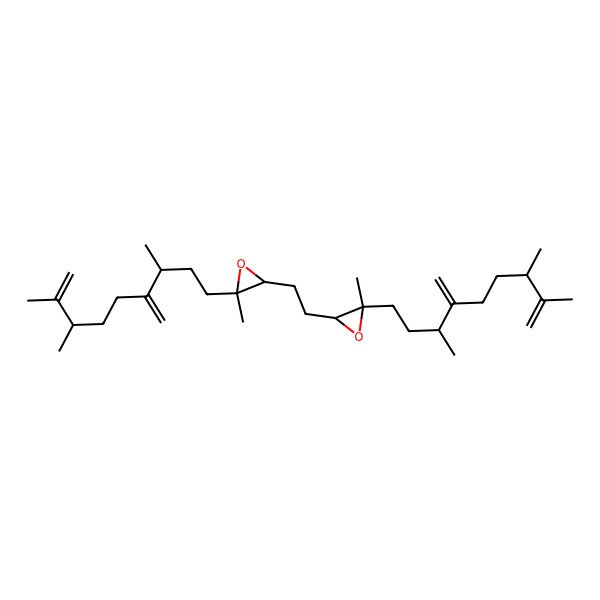 2D Structure of 2-Methyl-3-[2-[3-methyl-3-(3,7,8-trimethyl-4-methylidenenon-8-enyl)oxiran-2-yl]ethyl]-2-(3,7,8-trimethyl-4-methylidenenon-8-enyl)oxirane