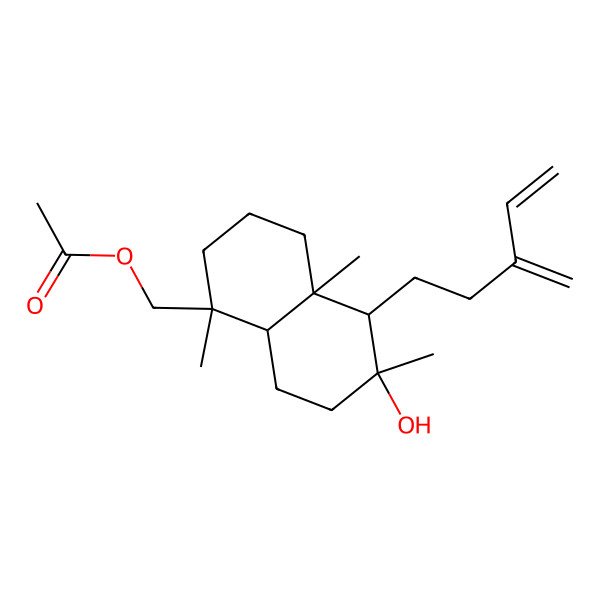 2D Structure of [(1S,4aR,5S,6S,8aS)-6-hydroxy-1,4a,6-trimethyl-5-(3-methylidenepent-4-enyl)-3,4,5,7,8,8a-hexahydro-2H-naphthalen-1-yl]methyl acetate