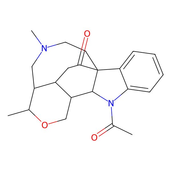 2D Structure of (1S,9S,10R,13R,14S,21R)-8-acetyl-13,16-dimethyl-12-oxa-8,16-diazapentacyclo[8.8.3.01,9.02,7.014,21]henicosa-2,4,6-trien-19-one