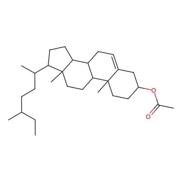 2D Structure of [10,13-dimethyl-17-(5-methylheptan-2-yl)-2,3,4,7,8,9,11,12,14,15,16,17-dodecahydro-1H-cyclopenta[a]phenanthren-3-yl] acetate