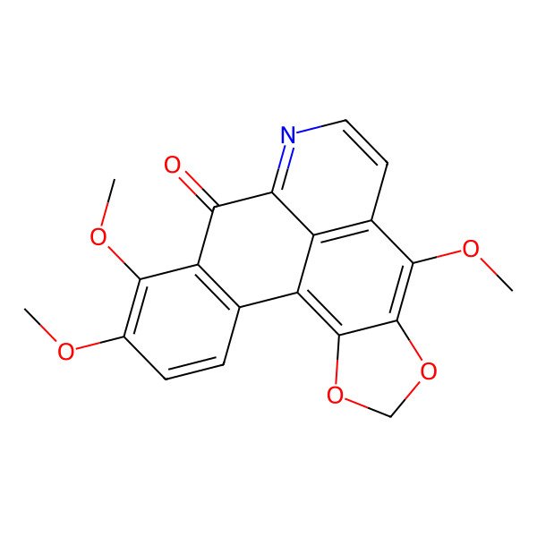 2D Structure of 7,15,16-Trimethoxy-3,5-dioxa-11-azapentacyclo[10.7.1.02,6.08,20.014,19]icosa-1,6,8(20),9,11,14(19),15,17-octaen-13-one