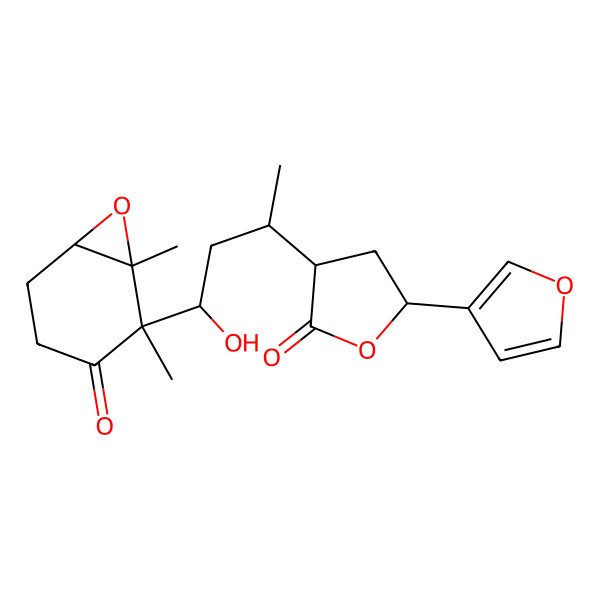 2D Structure of (1S,2R,6R)-2-[(1R,3R)-3-[(3R,5R)-5-(furan-3-yl)-2-oxooxolan-3-yl]-1-hydroxybutyl]-1,2-dimethyl-7-oxabicyclo[4.1.0]heptan-3-one