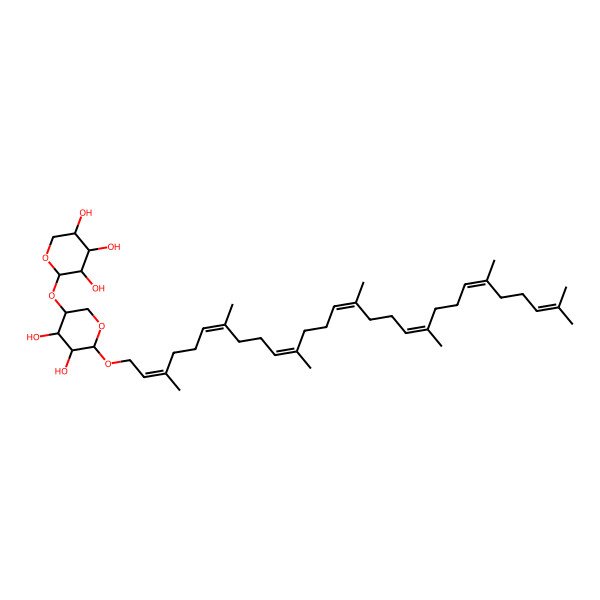 2D Structure of 2-[6-(3,7,11,15,19,23,27-Heptamethyloctacosa-2,6,10,14,18,22,26-heptaenoxy)-4,5-dihydroxyoxan-3-yl]oxyoxane-3,4,5-triol