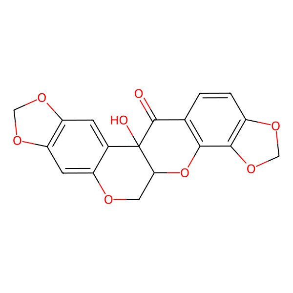 2D Structure of (1S,13R)-1-hydroxy-5,7,11,14,17,19-hexaoxahexacyclo[11.11.0.02,10.04,8.015,23.016,20]tetracosa-2,4(8),9,15(23),16(20),21-hexaen-24-one