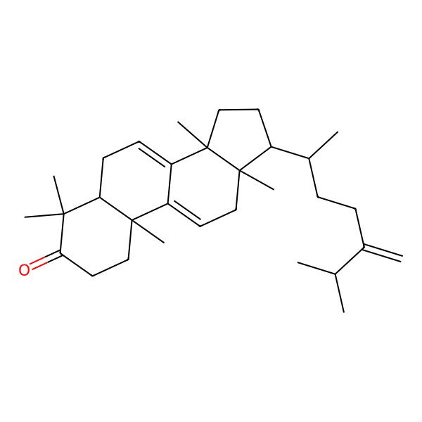 2D Structure of (5R,10S,13R,14R,17R)-4,4,10,13,14-pentamethyl-17-[(2R)-6-methyl-5-methylideneheptan-2-yl]-1,2,5,6,12,15,16,17-octahydrocyclopenta[a]phenanthren-3-one