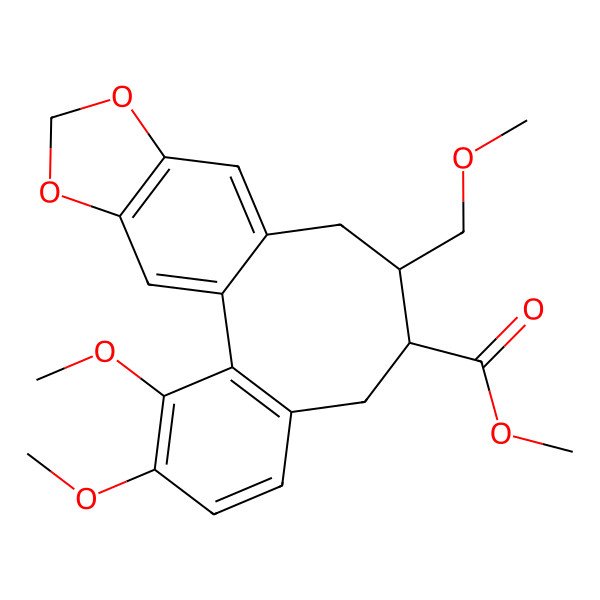 2D Structure of Methyl 3,4-dimethoxy-10-(methoxymethyl)-15,17-dioxatetracyclo[10.7.0.02,7.014,18]nonadeca-1(19),2(7),3,5,12,14(18)-hexaene-9-carboxylate