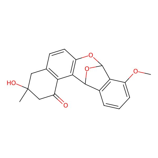 2D Structure of (1R,6R,13R)-6-hydroxy-15-methoxy-6-methyl-12,20-dioxapentacyclo[11.6.1.02,11.03,8.014,19]icosa-2(11),3(8),9,14(19),15,17-hexaen-4-one