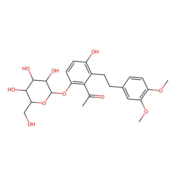 2D Structure of 1-[2-[2-(3,4-Dimethoxyphenyl)ethyl]-3-hydroxy-6-[3,4,5-trihydroxy-6-(hydroxymethyl)oxan-2-yl]oxyphenyl]ethanone
