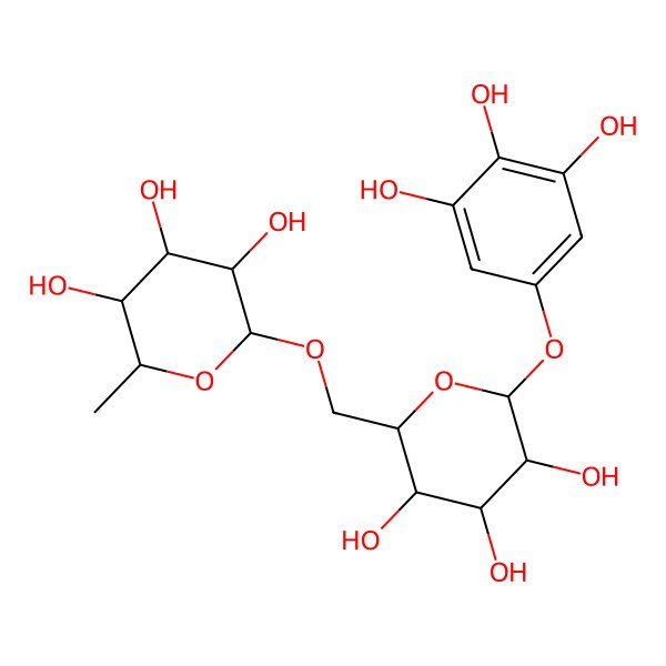2D Structure of (2S,3R,4R,5R,6R)-2-methyl-6-[[(2R,3S,4S,5R,6S)-3,4,5-trihydroxy-6-(3,4,5-trihydroxyphenoxy)oxan-2-yl]methoxy]oxane-3,4,5-triol