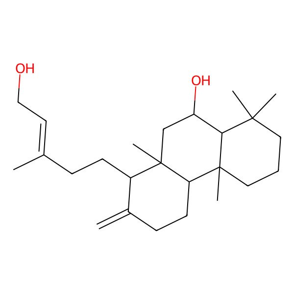 2D Structure of 1-(5-Hydroxy-3-methylpent-3-enyl)-4b,8,8,10a-tetramethyl-2-methylidene-1,3,4,4a,5,6,7,8a,9,10-decahydrophenanthren-9-ol