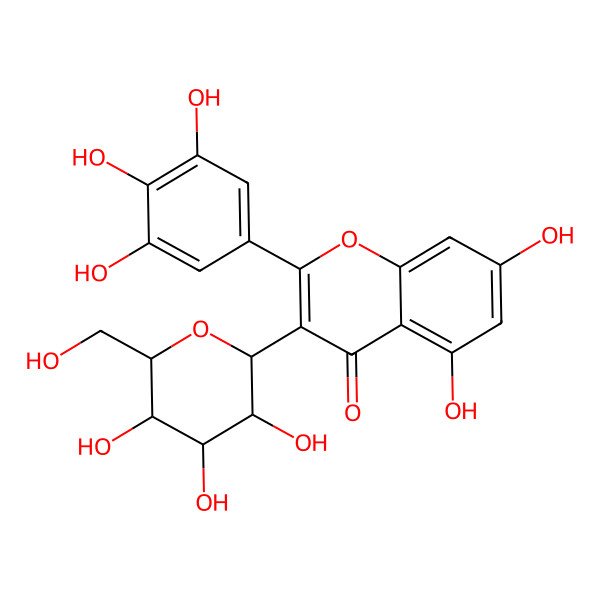 2D Structure of 5,7-Dihydroxy-3-[3,4,5-trihydroxy-6-(hydroxymethyl)oxan-2-yl]-2-(3,4,5-trihydroxyphenyl)chromen-4-one
