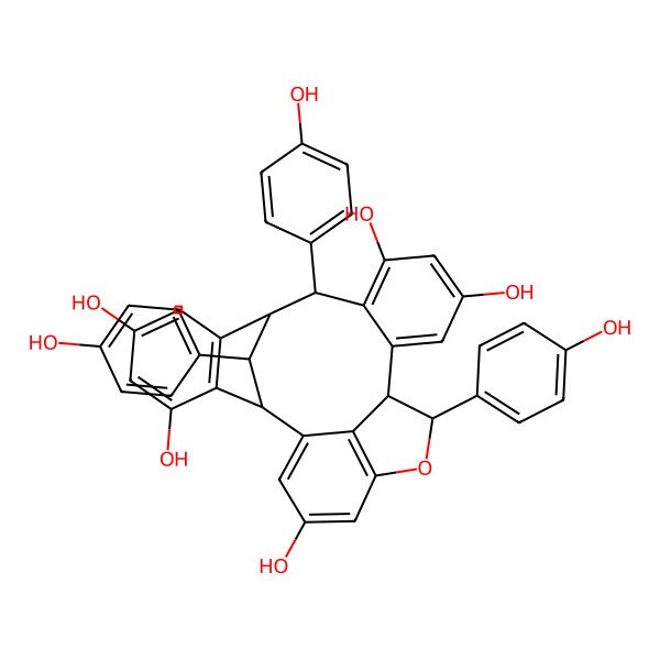 2D Structure of 10,18,25-Tris(4-hydroxyphenyl)-19-oxahexacyclo[15.6.1.12,9.03,8.011,16.020,24]pentacosa-1(24),3(8),4,6,11(16),12,14,20,22-nonaene-4,6,12,14,22-pentol