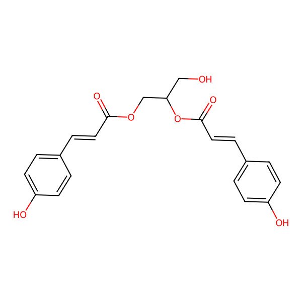 2D Structure of [(2R)-3-hydroxy-2-[(E)-3-(4-hydroxyphenyl)prop-2-enoyl]oxypropyl] (E)-3-(4-hydroxyphenyl)prop-2-enoate