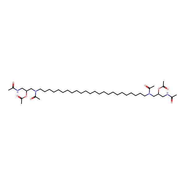 2D Structure of [1-Acetamido-3-[24-[(3-acetamido-2-acetyloxypropyl)-acetylamino]tetracosyl-acetylamino]propan-2-yl] acetate